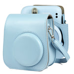 FUJIFILM Instax mini 11用ソリッドカラーフルボディカメラレザーケースバッグ、ストラップ付き