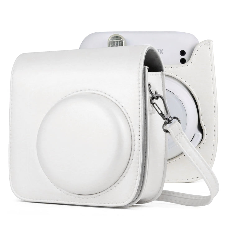 FUJIFILM Instax mini 11用ソリッドカラーフルボディカメラレザーケースバッグ、ストラップ付き