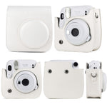 FUJIFILM Instax mini 11用ソリッドカラーフルボディカメラレザーケースバッグ、ストラップ付き
