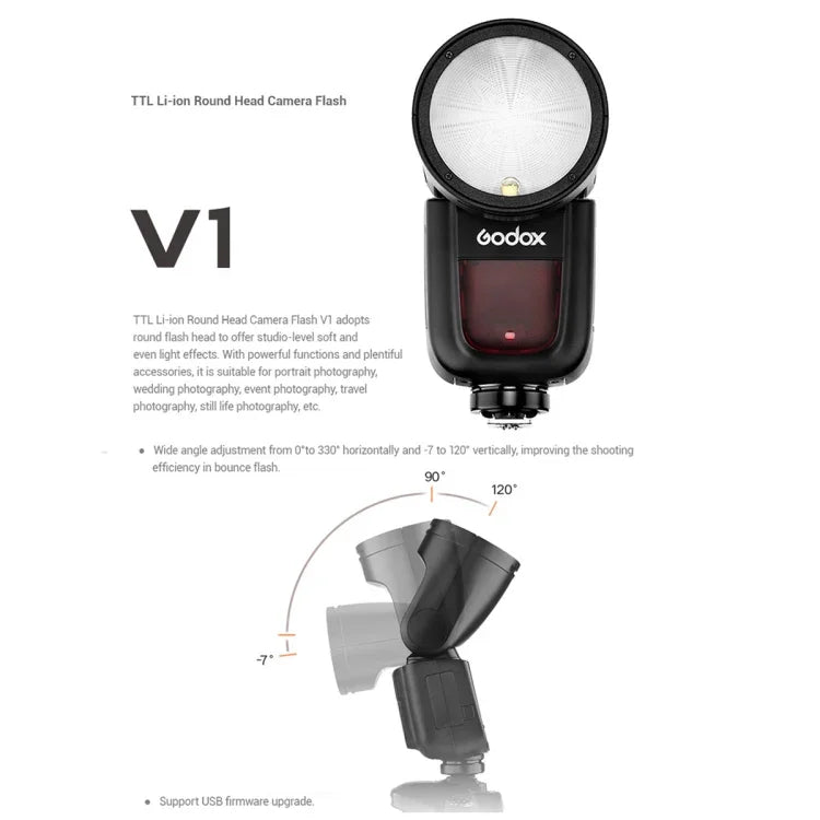 Godox V1F 富士フイルム用ラウンドヘッドTTLフラッシュスピードライト, V1F 富士フイルム用