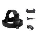 GoPro HERO10 Black / HERO9 Black /8 /7 /6 /5、Xiaoyiおよびその他のアクションカメラ、スマートフォン用伸縮マウントベルト 調節可能ヘッドストラップ 電話クランプ＆ネジ＆S型アダプター付き