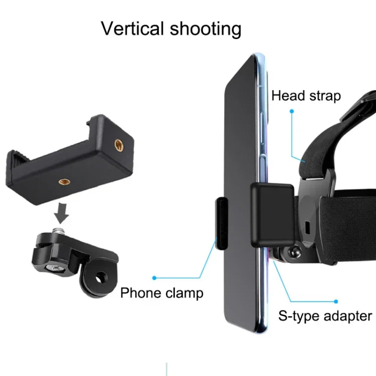 GoPro HERO10 Black / HERO9 Black /8 /7 /6 /5、Xiaoyiおよびその他のアクションカメラ、スマートフォン用伸縮マウントベルト 調節可能ヘッドストラップ 電話クランプ＆ネジ＆S型アダプター付き