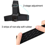 GoPro HERO10 Black / HERO9 Black /8 /7 /6 /5、Xiaoyiおよびその他のアクションカメラ、スマートフォン用伸縮マウントベルト 調節可能ヘッドストラップ 電話クランプ＆ネジ＆S型アダプター付き