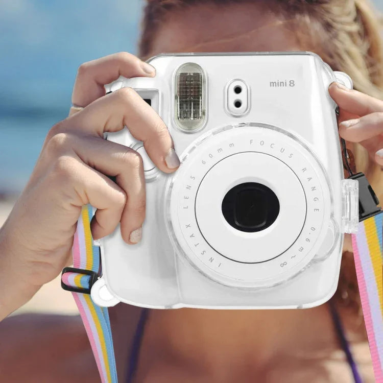 FUJIFILM instax mini 9 / mini 8+ / mini 8用ストラップ付き保護クリスタルシェルケース, FUJIFILM instax mini 9用