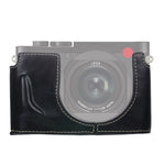 1/4インチネジ PUレザー カメラハーフケースベース Leica Q2用、Leica Q2対応