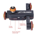 YELANGU L4X カメラホイールドリー II 電動トラックスライダー 3輪ビデオプーリー ローリングドリーリモコン付き DSLR / ホームDVカメラ、GoPro、スマートフォン対応、耐荷重：3kg、L4Xドリーカー ブラック