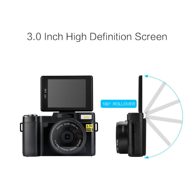 R2 2.7K Vlogカメラ 4倍ズームデジタルカメラ 3.0インチフリップスクリーン付き