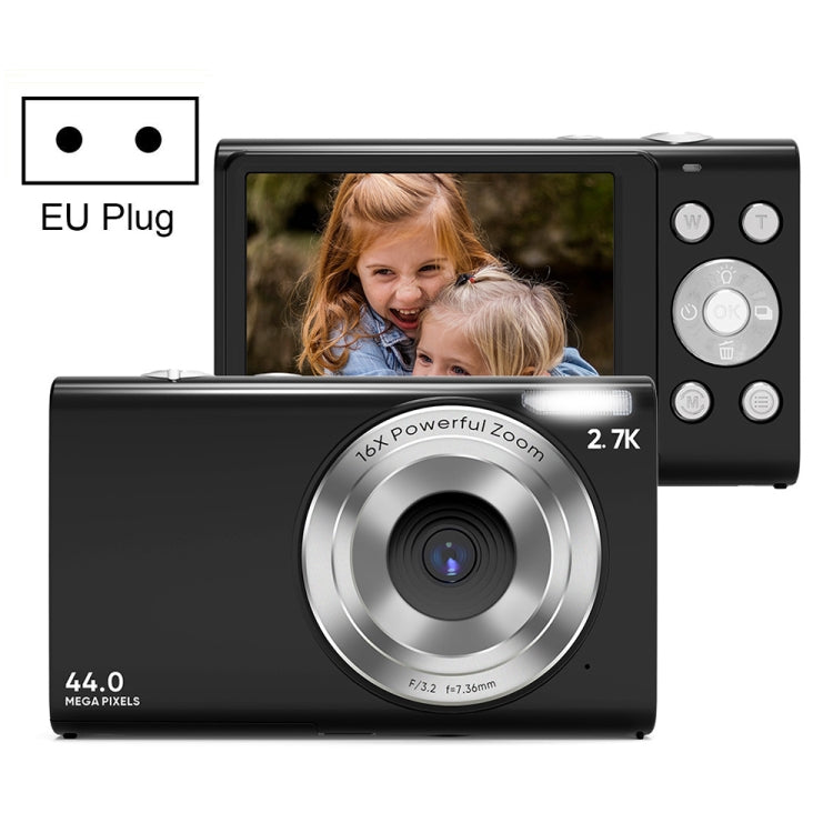 DC402 2.4インチ 4400万画素 16倍ズーム 1080P フルHD デジタルカメラ 子供用カードカメラ、EUプラグ、EUプラグ