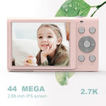 DC402 2.4インチ 4400万画素 16倍ズーム 2.7K フルHD デジタルカメラ 子供用カードカメラ、UKプラグ、UKプラグ