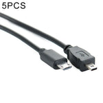 5本セット 30cm マイクロUSBからミニ8ピンUSB OTG電話データケーブル ニコン用、マイクロからミニ8ピン ニコン用