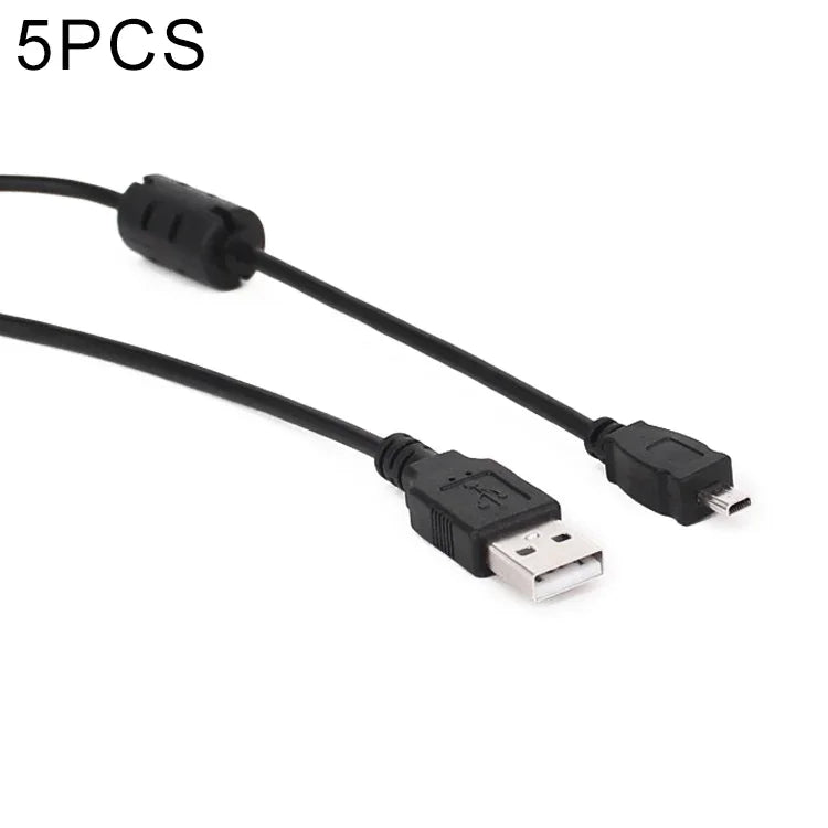 5本セット 1.5m ミニ8ピンUSBからUSB 2.0データ充電ケーブル ニコンD5100 / D610用 ミニ8ピンUSB