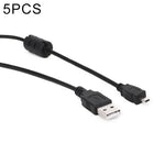 5本セット 1.5m ミニ8ピンUSBからUSB 2.0データ充電ケーブル ニコンD5100 / D610用 ミニ8ピンUSB