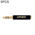 5個セット 3.5mm オーディオ 4極メス-3極オス マイクアダプター 4極から3極アダプター