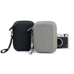 FUJIFILM Instax mini EVO用 ハードケースボックス収納バッグ ファブリック柄 ブラック ファブリック柄 グレー