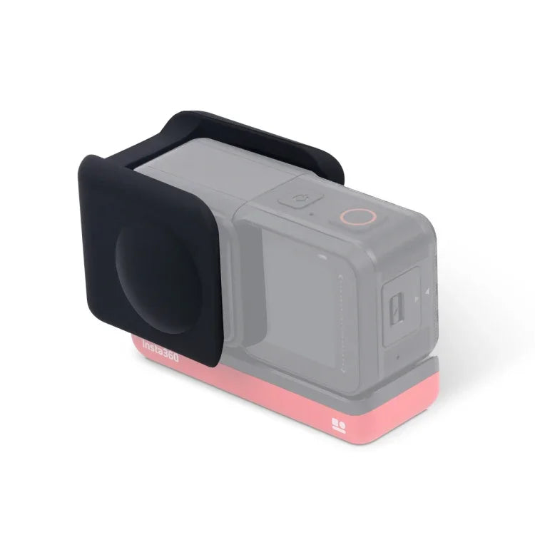 For Insta360 One R Panoramic Camera with Frame Shockproof Silicone Protective Case with Lens Cap Cover, Panoramic  Case + Lens Cap