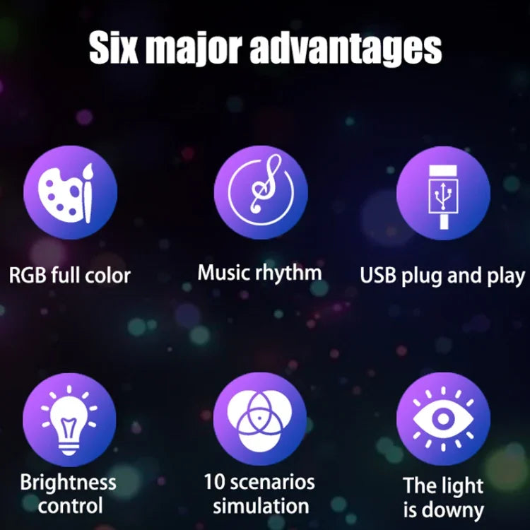 LUXCEO Mood2 RGB アトモスフィア フィルライト デスクトップ リズムピックアップランプ リモコン付き