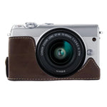 1/4インチネジ PUレザー カメラハーフケースベース Canon EOS M100用, Canon EOS M100用