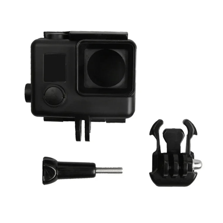 GoPro HERO4 ABSスケルトンハウジング保護ケースカバー バックル付きベーシックマウント＆リードスクリュー対応、HERO4用