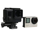 GoPro HERO4 ABSスケルトンハウジング保護ケースカバー バックル付きベーシックマウント＆リードスクリュー対応、HERO4用