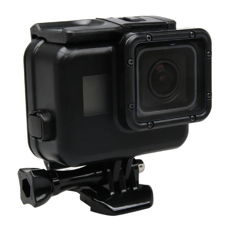 GoPro HERO5用 2-in-1 タッチスクリーンバックカバー＋45m防水ハウジング保護ケース（装着時レンズ分解不要） バックル付きベーシックマウント＆リードスクリュー、レンズ分解不要