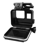 GoPro HERO5用 2-in-1 タッチスクリーンバックカバー＋45m防水ハウジング保護ケース（装着時レンズ分解不要） バックル付きベーシックマウント＆リードスクリュー、レンズ分解不要