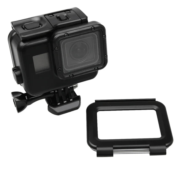 GoPro HERO5用 2-in-1 タッチスクリーンバックカバー＋45m防水ハウジング保護ケース（装着時レンズ分解不要） バックル付きベーシックマウント＆リードスクリュー、レンズ分解不要