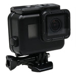GoPro HERO6 / 5用 2-in-1 タッチスクリーンバックカバー＋45m防水ハウジング保護ケース（装着時レンズ分解必要） バックル付きベーシックマウント＆リードスクリュー、レンズ分解必要