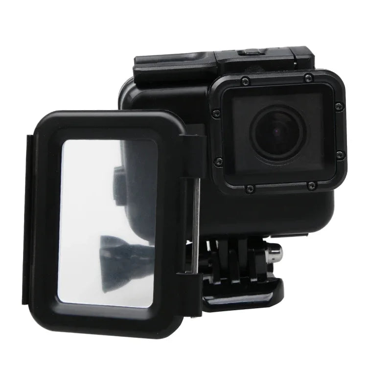 GoPro HERO6 / 5用 2-in-1 タッチスクリーンバックカバー＋45m防水ハウジング保護ケース（装着時レンズ分解必要） バックル付きベーシックマウント＆リードスクリュー、レンズ分解必要