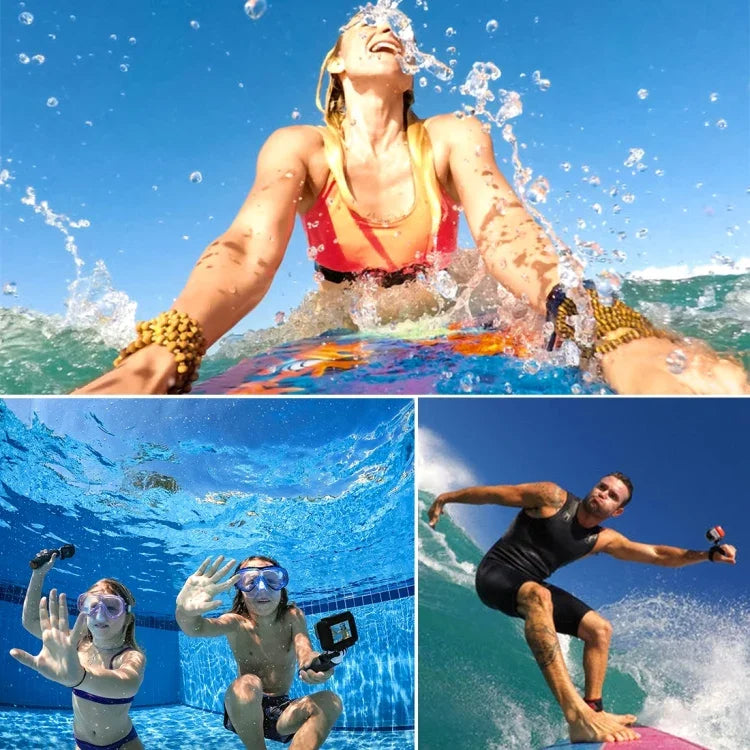 GoPro HERO6 / 5用 2-in-1 タッチスクリーンバックカバー＋45m防水ハウジング保護ケース（装着時レンズ分解必要） バックル付きベーシックマウント＆リードスクリュー、レンズ分解必要