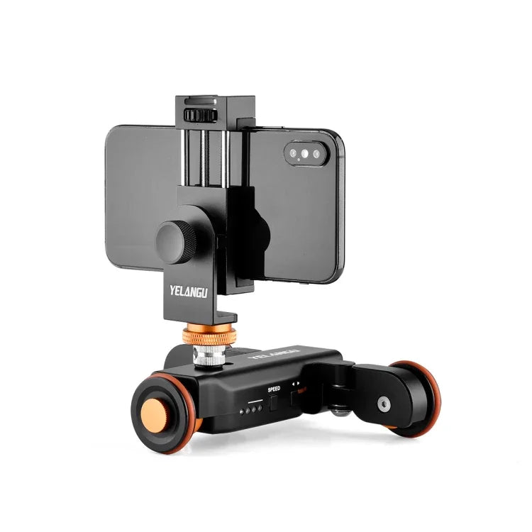 YELANGU L4X カメラホイールドリー + PC03 スマホクランプ リモコン付き, 耐荷重: 3kg, L4Xドリー + PC03スマホクランプ