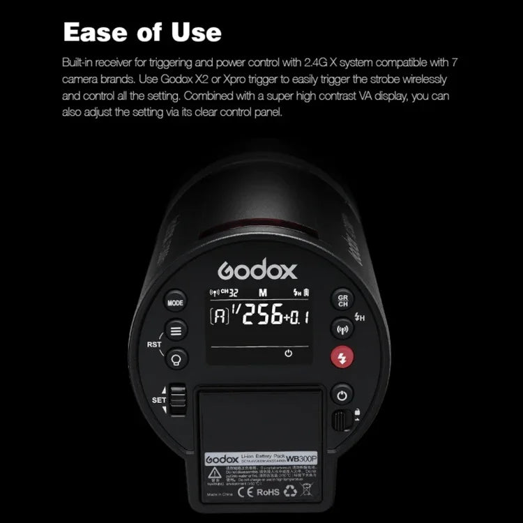 Godox AD300 Pro 300Ws TTL HSS ポケットフラッシュ アウトドアスピードライトキット, AD300 Pro