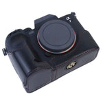 Sony A7 IV用1/4インチネジPUレザーカメラハーフケースベース、Sony A7 IV用
