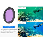 JSR 丸型ハウジング ダイビング用 6-in-1 UV + CPL + 16Xマクロ + 赤 + 黄 + 紫 レンズフィルター GoPro HERO8 Black用、6-in-1レンズ