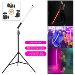LUXCeO Mood1 85cm RGB カラフルな雰囲気リズム LEDスティック ハンドヘルド ビデオ写真用補助光 三脚付き、85cm 三脚付き