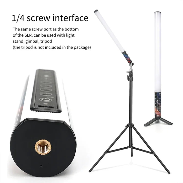 LUXCeO Mood1 50cm RGBカラフル雰囲気リズムLEDスティック ハンドヘルド ビデオ写真用補助光 三脚付き、50cm三脚付き