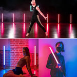 LUXCeO Mood1 50cm RGBカラフル雰囲気リズムLEDスティック ハンドヘルド ビデオ写真用補助光 三脚付き、50cm三脚付き
