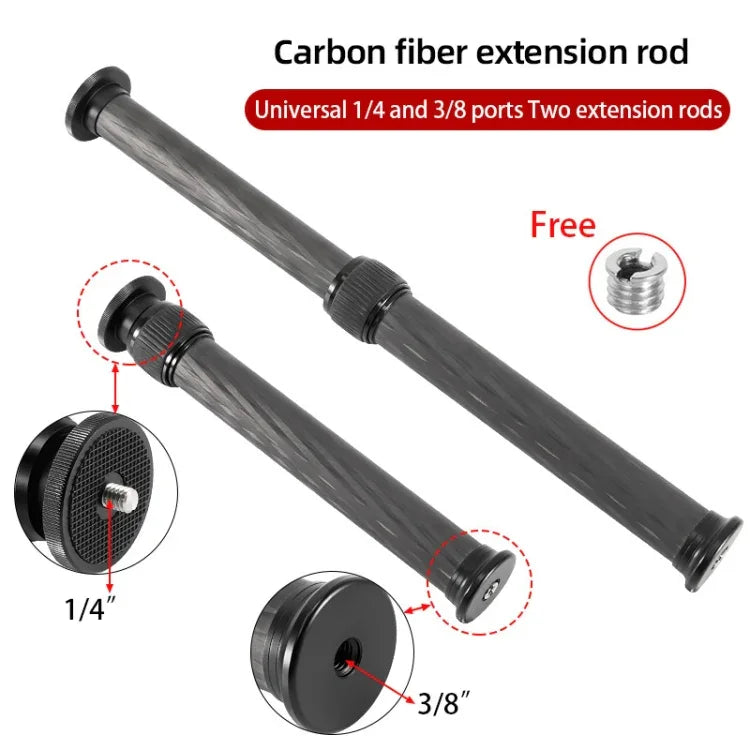 BEXIN P262C 235mm-396mm 三脚延長ポール カーボンファイバー センターポール 三脚エクステンダー、P262C