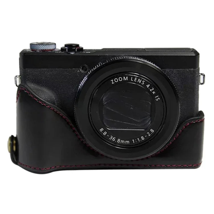 1/4インチネジ PUレザー カメラハーフケースベース Canon G7 X Mark III / G7 X3用、Canon G7 X Mark III / G7 X3用、Canon G7 X Mark III用