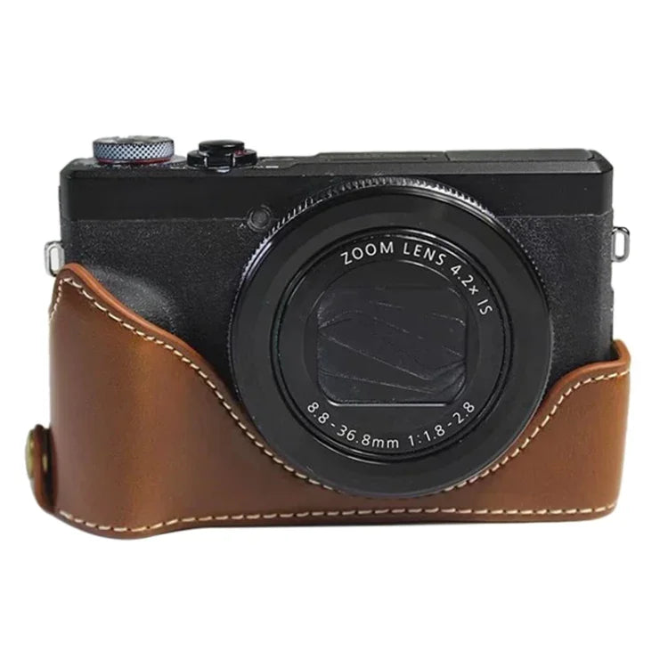 1/4インチネジ PUレザー カメラハーフケースベース Canon G7 X Mark III / G7 X3用、Canon G7 X Mark III / G7 X3用、Canon G7 X Mark III用