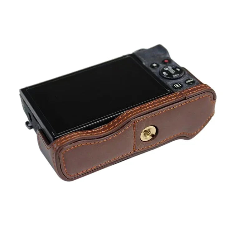 1/4インチネジ PUレザー カメラハーフケースベース Canon G7 X Mark III / G7 X3用、Canon G7 X Mark III / G7 X3用、Canon G7 X Mark III用