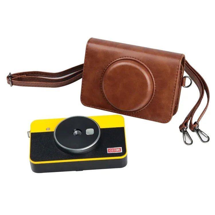 Kodak Mini Shot2 Retro / C210R instax用 フルボディカメラ PUレザーケース バッグ ストラップ付き、Kodak Mini Shot2 Retro / C210R用