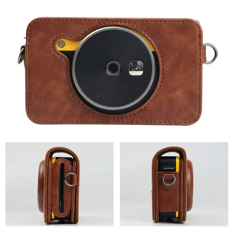 Kodak Mini Shot2 Retro / C210R instax用 フルボディカメラ PUレザーケース バッグ ストラップ付き、Kodak Mini Shot2 Retro / C210R用