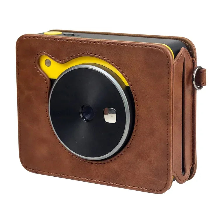 Kodak Mini Shot 3 Square Retro / C300R instax用 フルボディカメラ PUレザーケース バッグ ストラップ付き、Kodak Mini Shot 3 Square Retro / C300R用