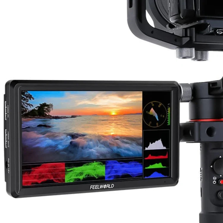 FEELWORLD FW568 V3 6インチ 3D LUT DSLRカメラフィールドモニター、IPS フルHD 1920 x 1152、HDMI 入出力対応 チルトアーム付き