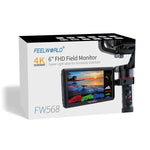 FEELWORLD FW568 V3 6インチ 3D LUT DSLRカメラフィールドモニター、IPS フルHD 1920 x 1152、HDMI 入出力対応 チルトアーム付き