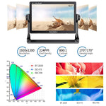 FEELWORLD LUT11S 10.1インチ 超高輝度 2000nit タッチスクリーン DSLRカメラフィールドモニター、3G-SDI 4K HDMI 入出力 1920 x 1200 IPSパネル、LUT11S