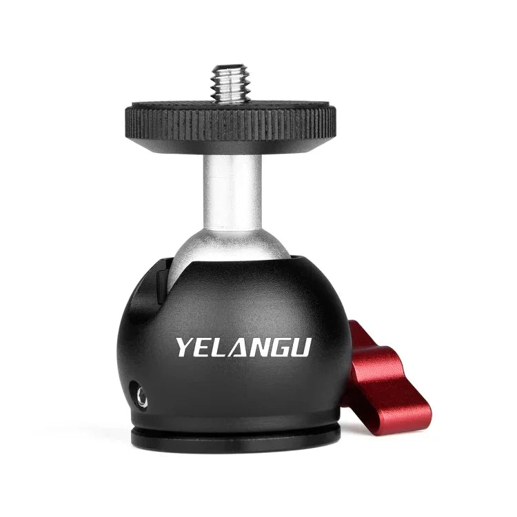 YELANGU 360度パノラマメタルトリポッドボールヘッドアダプター ドリーカー用、ボールヘッドアダプター