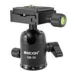 BEIXIN QB-30 360度回転パノラマメタルボールヘッドクイックリリースプレート付き、QB-30