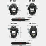 BEXIN DT-02R/S 2D 720度パノラマヘビーデューティ三脚アクションフルードドラッグヘッド クイックリリースプレート付き、DT-02R/S