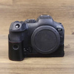 Canon EOS R7用 1/4インチネジ PUレザー カメラハーフケースベース, Canon EOS R7用